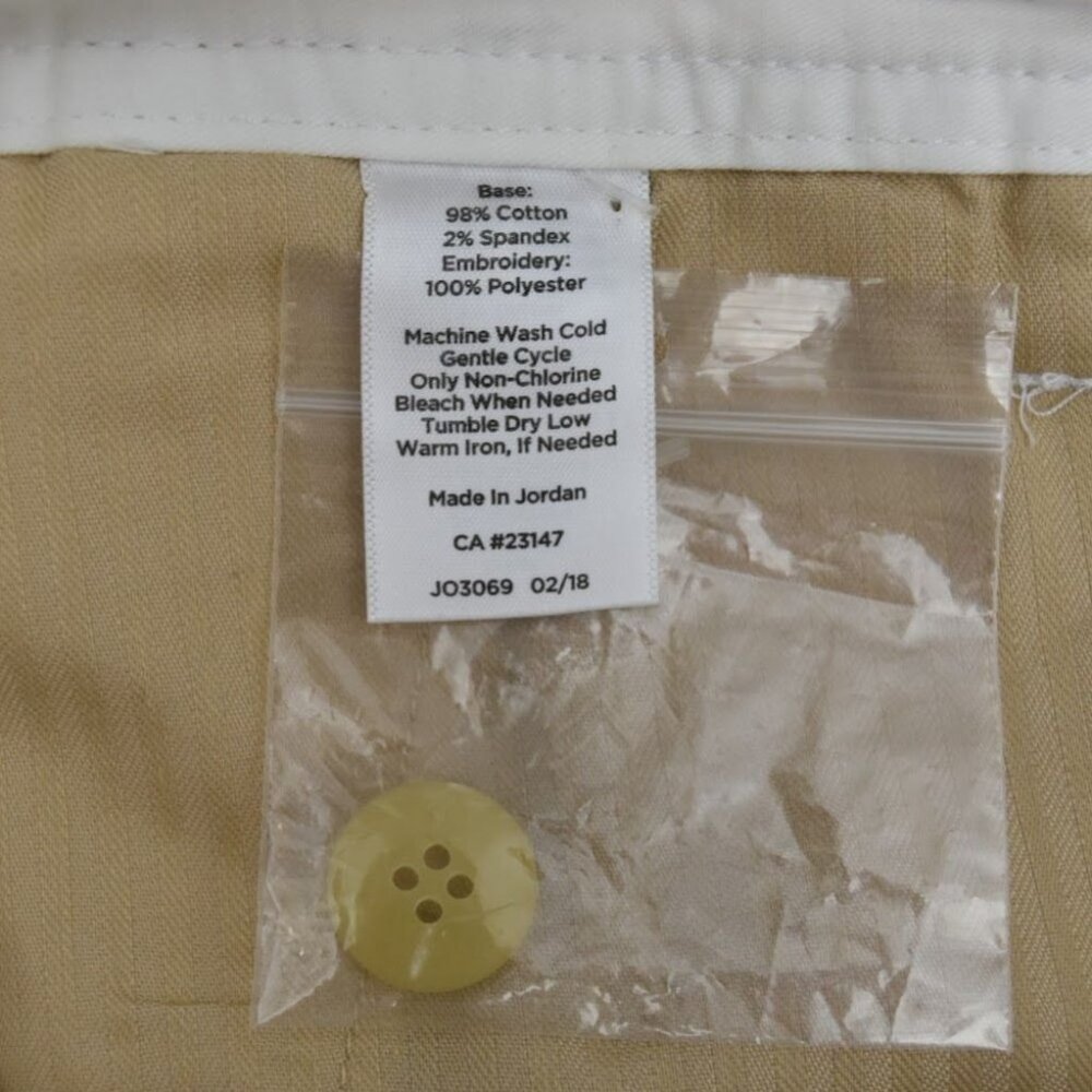 Talbots Girlfriend Chino Pants Womens 14P Embroidered Pineapples White Ankle - Picture 7 of 8